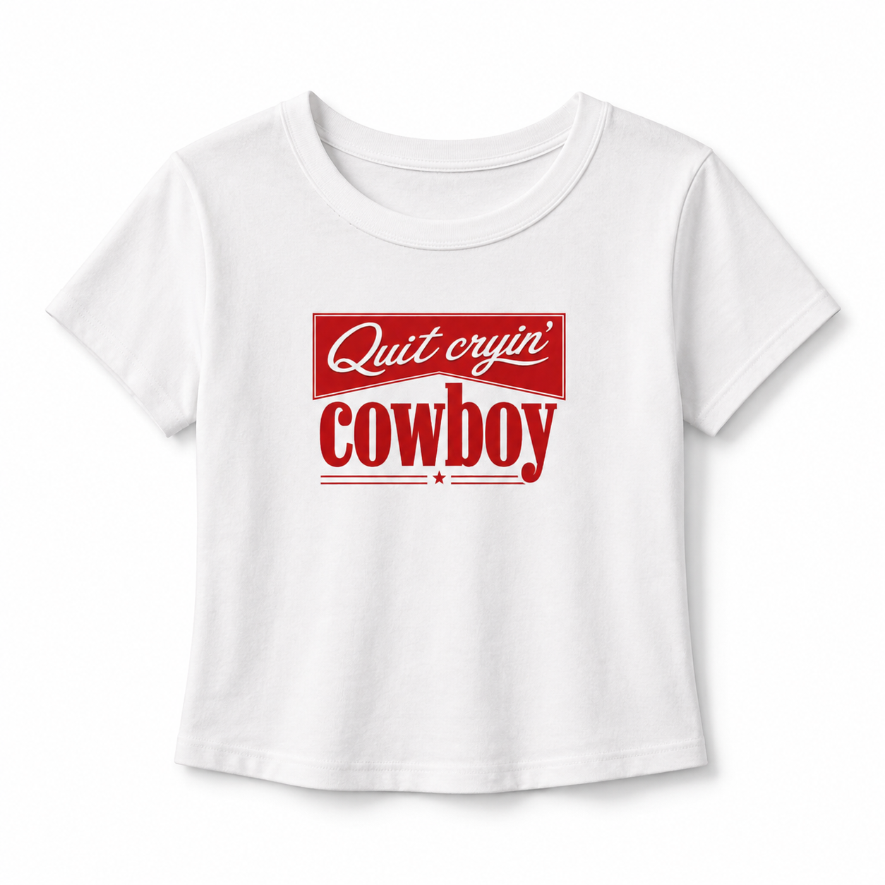 Quit Cryin' Cowboy Cropped Tee