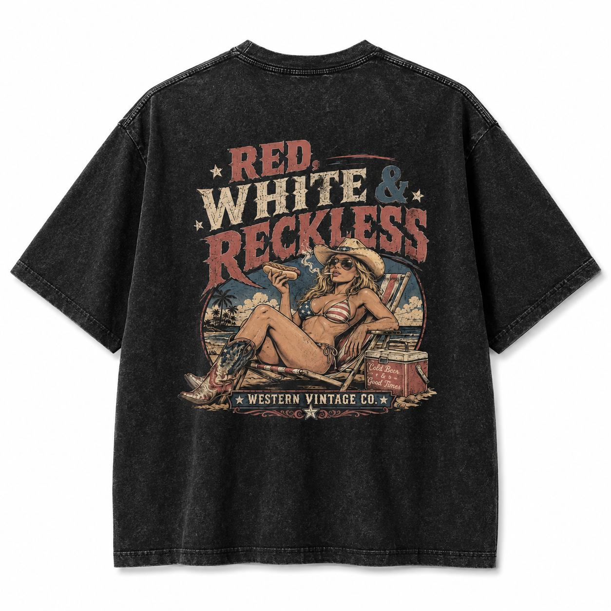 Red White & Reckless Heavy Tee