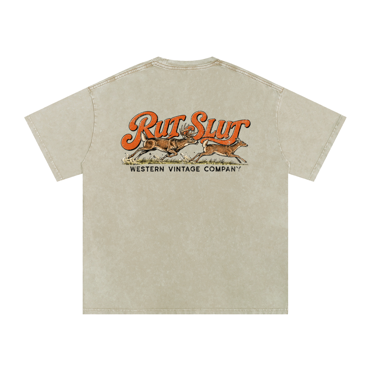 Rut Slut Snow Washed Oversized Cotton T-Shirt