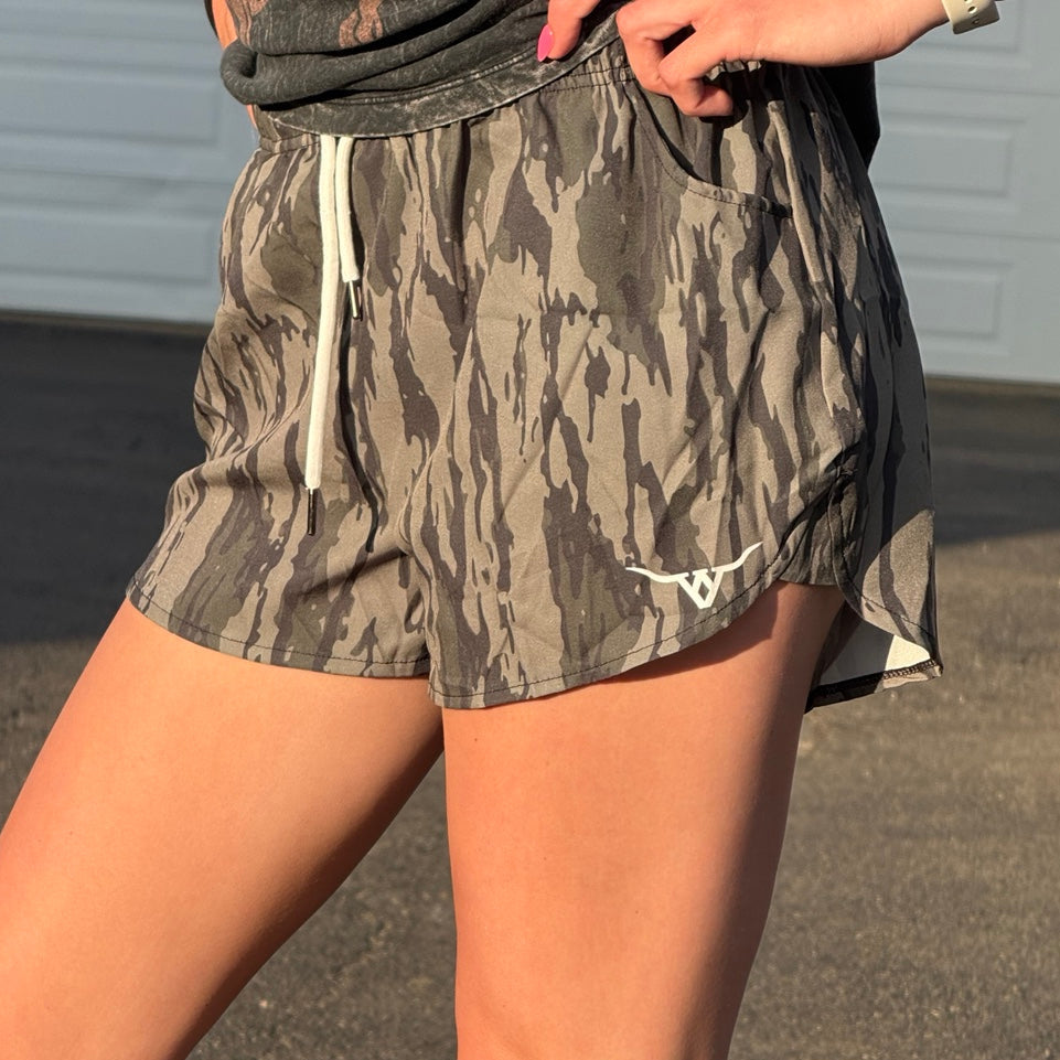 Cowgirl Camo Beach Shorts