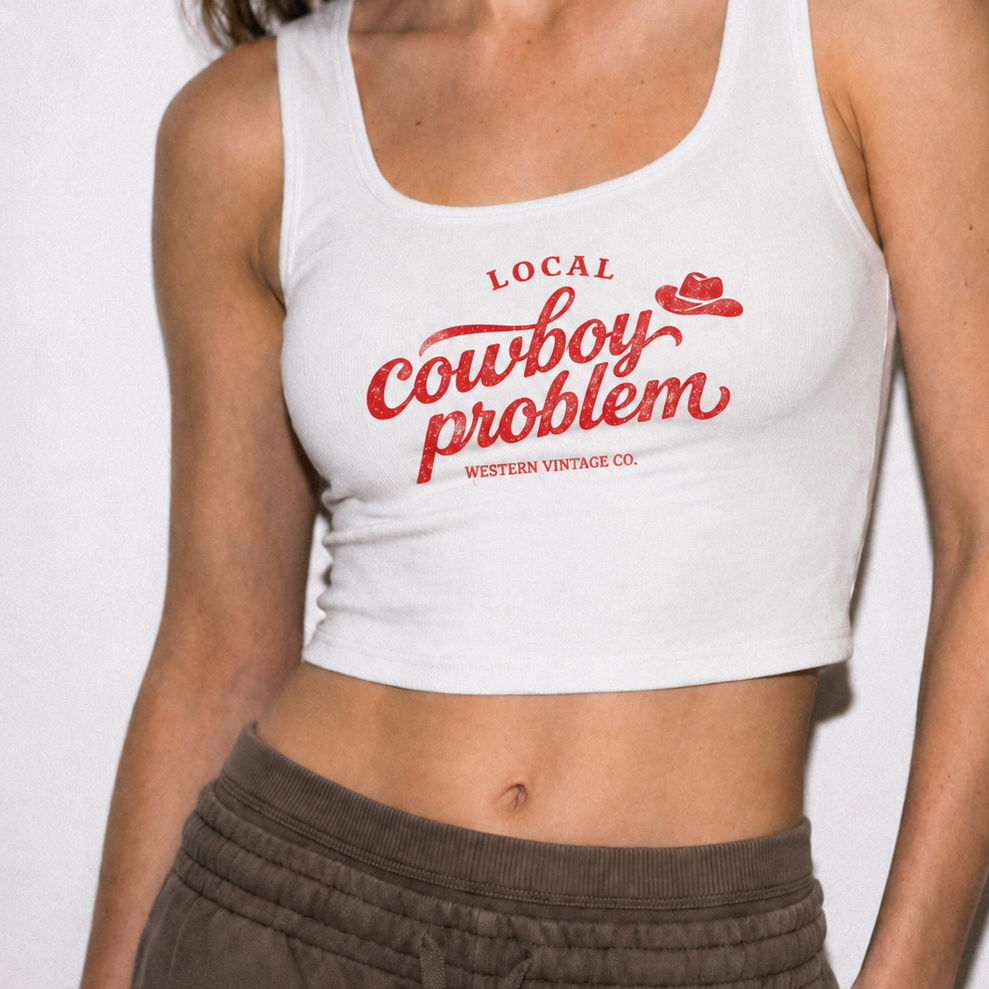 Cowboy Problem Cropped Tank Top