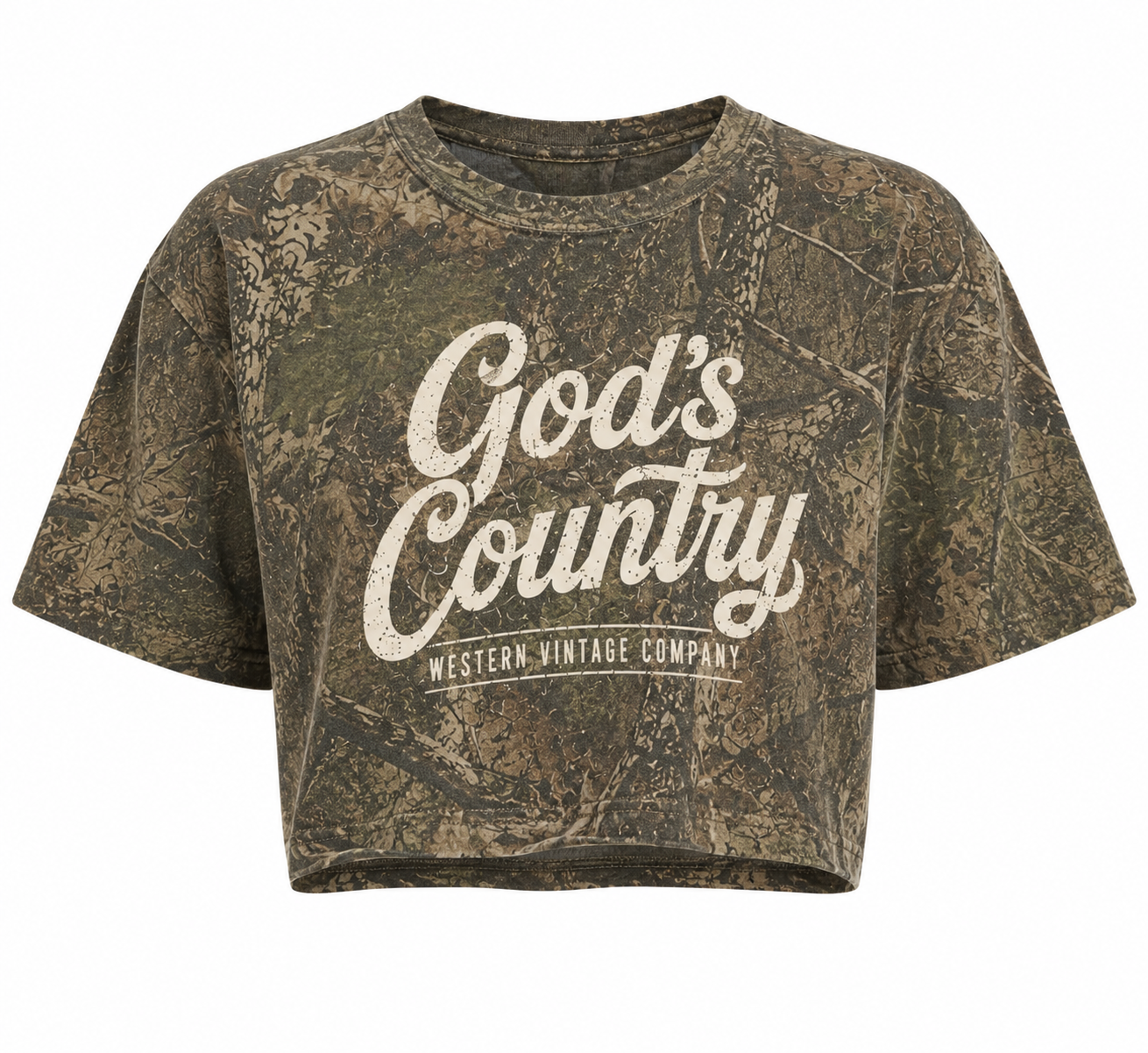 God's Country Camo Crop Tee